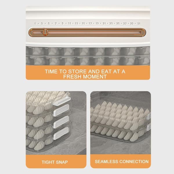 Dumpling Box Food Forseglingsboks HVID ET LAG ET LAG White One Layer-One Layer