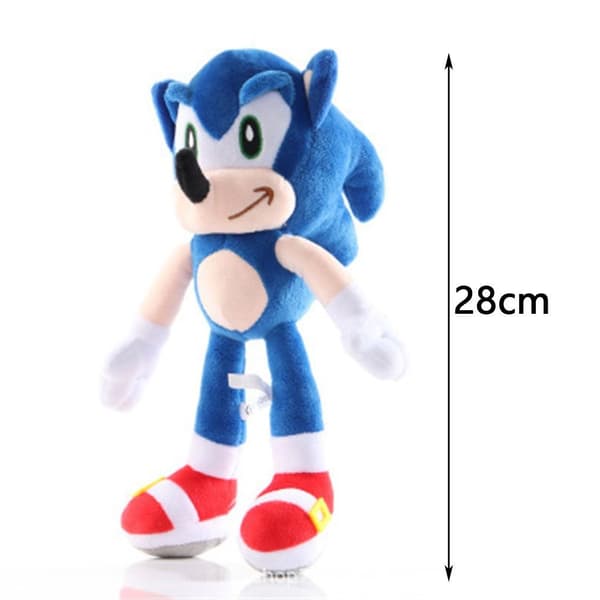 28cm Sonic Plyschdocka Nyckelring Shadow Hedgehog Fylld Hängleksak