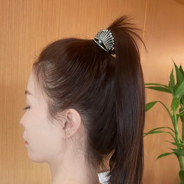 2 kpl Pearl Hair Clip High Ponytail Claw Clip B B B