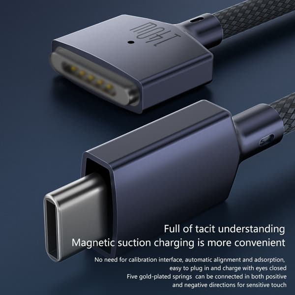 Hurtigladekabel USB Type-C til Magsafe 3 WHITE White