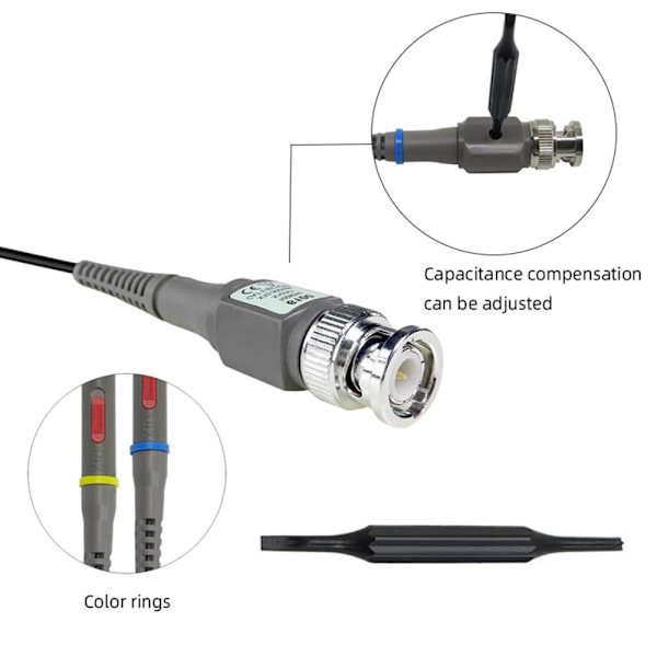 2 stk P6100 Oscilloskop Clip Probe Probe