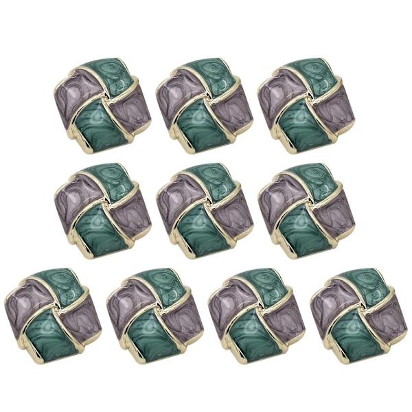 10 stk Metallblomstknapper Rhinestone-knapp A A A