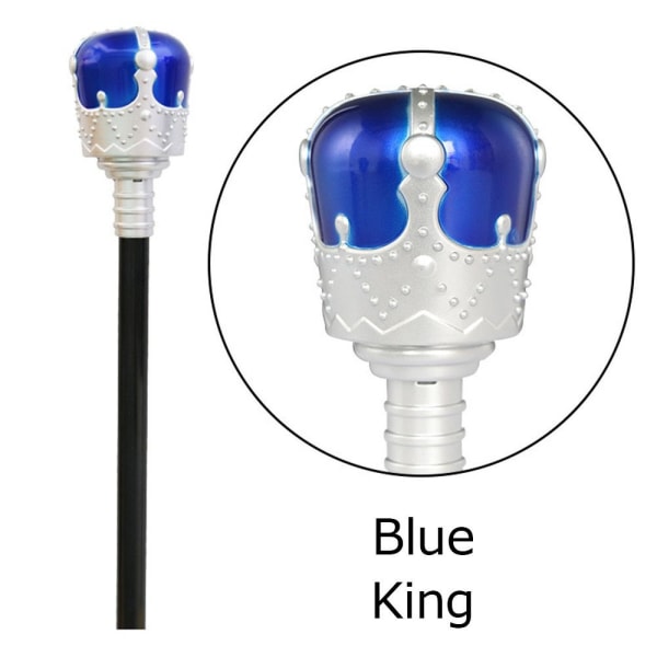 Kong Dronning Scepter Prinsesse Prins Cane BLÅ KONGE KONGE Blue King-King