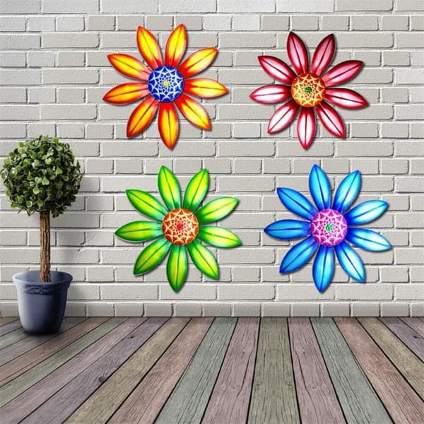 Gjerde Ornament Metall Blomst BLÅ blue