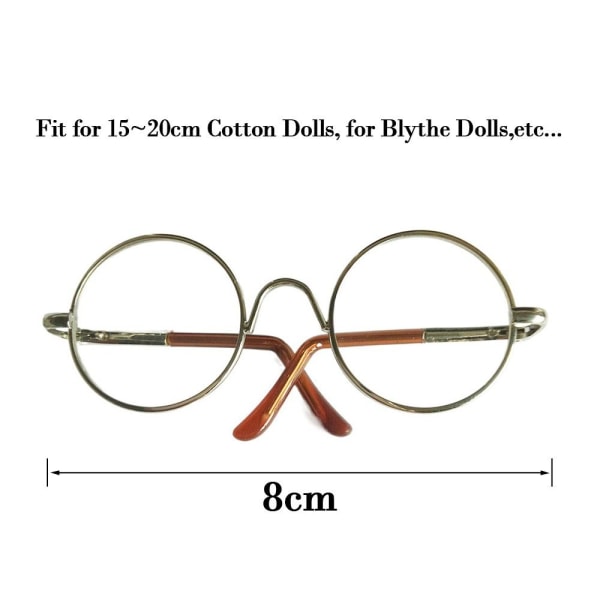 Søde runde stel Plys dukke briller 4 4 4