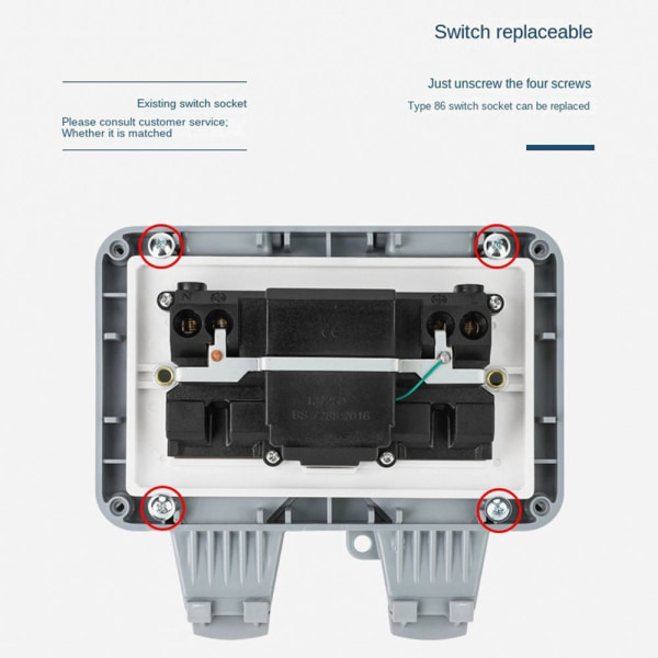 Socket Box Switched Socket Vedenpitävä