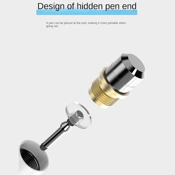 1 STK Disc Kapasitiv Penn Berøringsskjerm Pen HVIT HVIT white