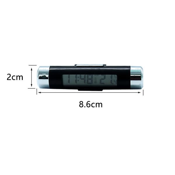 Digital bilklocka Temperaturdisplay Elektronisk termometer Black