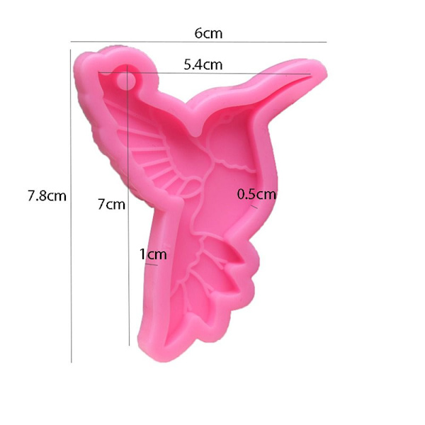 2 STK Resin Hummingbird Form Nyckelring Mould Form