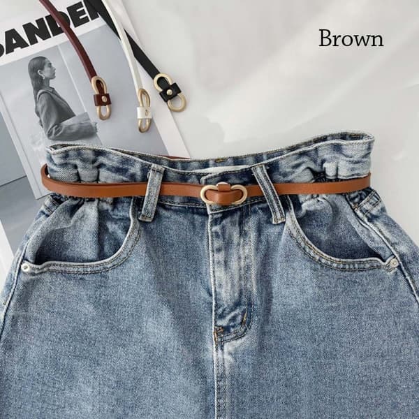 Midjebelte Tynn linning BRUN brown