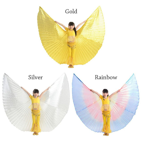 Belly Dance Wings Isis Wings GULD EJ ÖPPEN EJ ÖPPEN Gold Not Open-Not Open