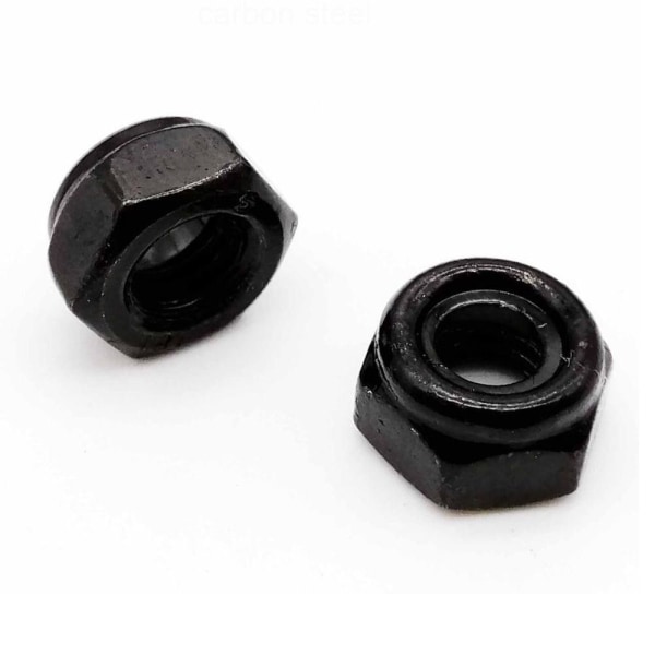 10 stk Selvsikrende Muttere Låsemuttere SVART M6 M6 black M6-M6