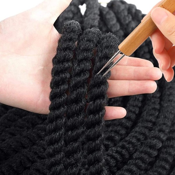 Dreadlock Crochet Virkkauskoukut hiuksille virkattuihin hiuksiin