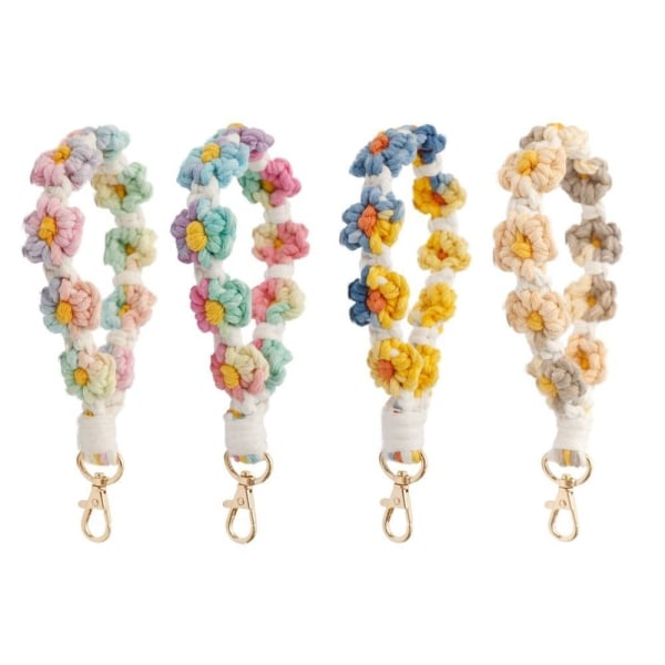 Armbandsnyckelring Blomma Macrame STYLE D STYLE D Style D