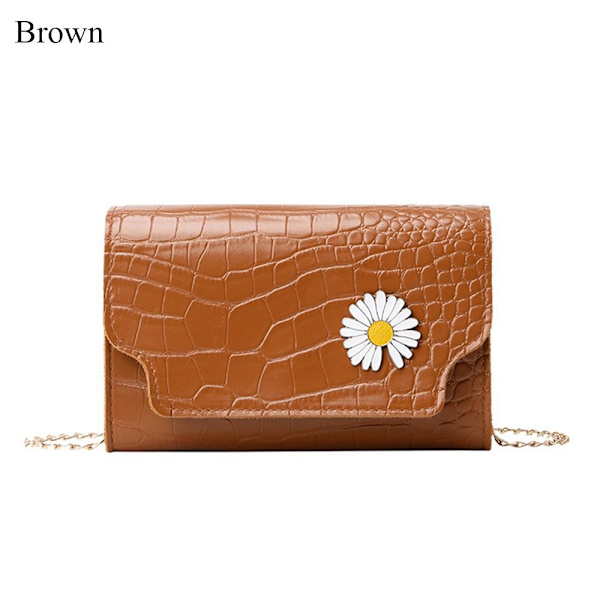 Liten Axelväska Sling Bag BRUN brown