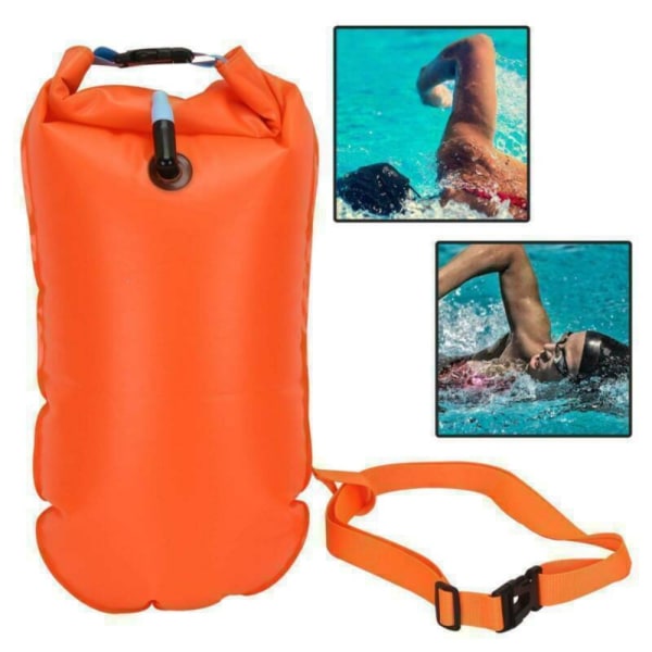 Swim Buoy Air Dry Bag Open Water Swim ORANGE Orange