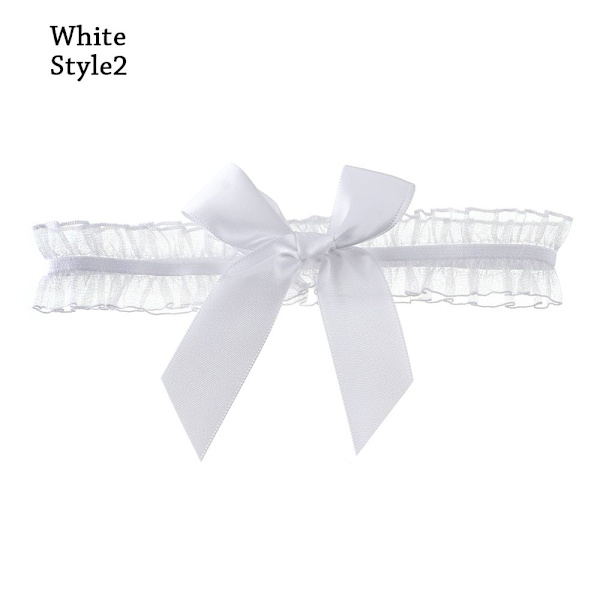 1 stk Strømpebånd Lårring HVID STIL2 white style2