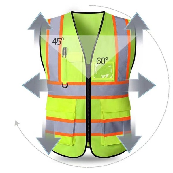 Reflekterende klær sikkerhetsvest med refleksstriper