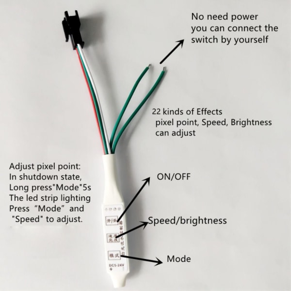 LED Strip Light Controller Reflux Pixel Controller LED