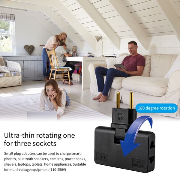3 in 1 Wireless Converter EU Adapter RED red