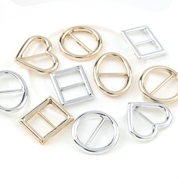 10 kpl / set Slider Solki Vyön solki HOPEA NELIKULMINEN silver Rectangular-Rectangular