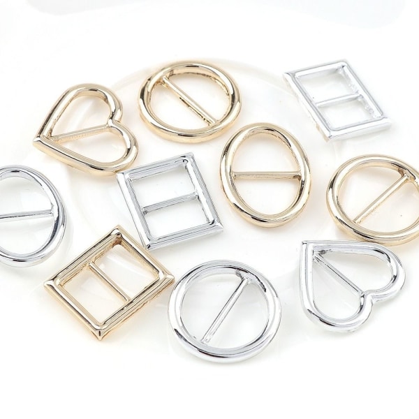 10kpl/ Set Slider Buckle Vyön solki SILVER OVAL OVAL silver Oval-Oval