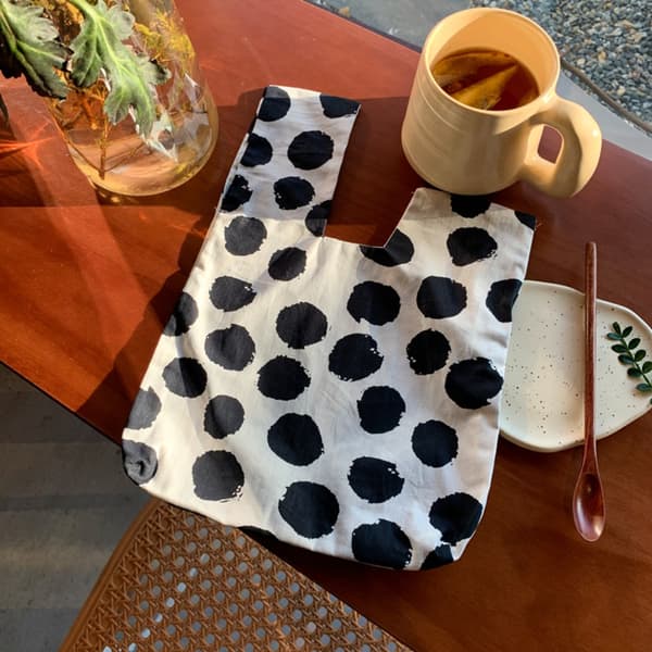 Knit Handbag Kangaskassi MUSTA Black