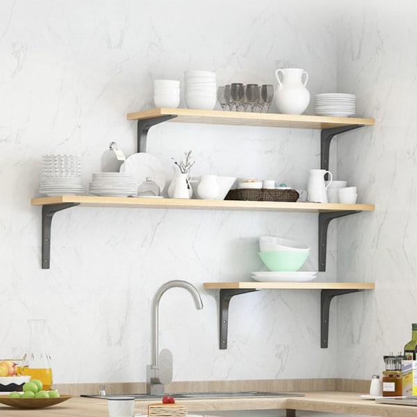 Högervinkelfäste Skrivbordshylla VIT 15CM white 15cm
