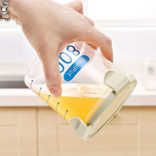 2 Stk Fødevarekonserveringsbeholder Korn Korn Krukke BLÅ 800ML Blue 800ML