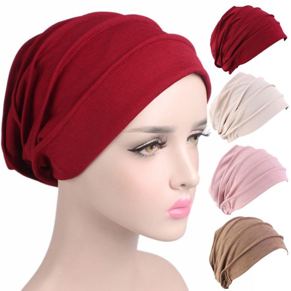 Damer Bomuldshue Slouch Beanies PINK Pink