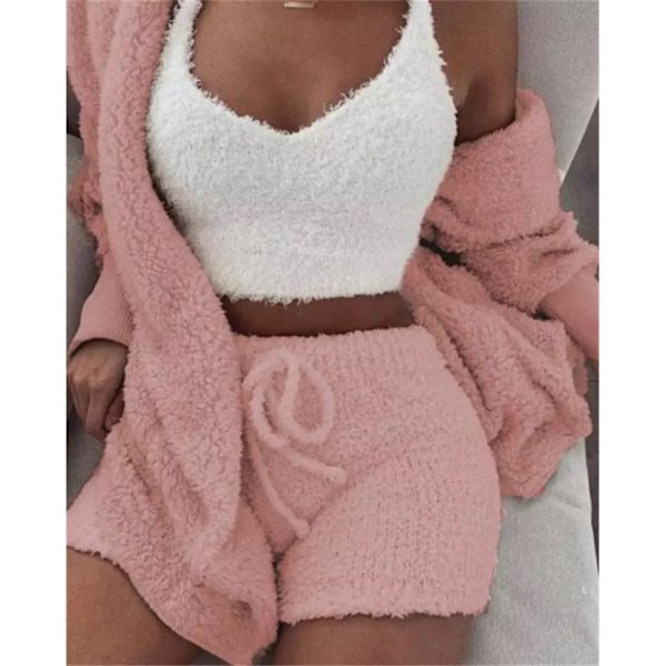 Set 3-osainen fleecepyjamat GREY M Grey M