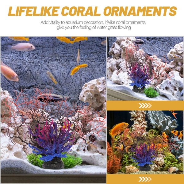 Imitation Coral Ornament Simulation Coral Tree Decoration Blue&purple