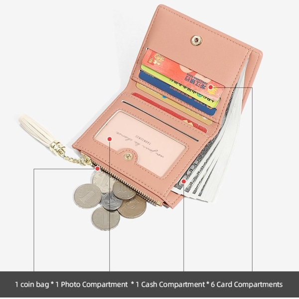 Dame Lady Wallet Lynlås Wallet PINK Pink