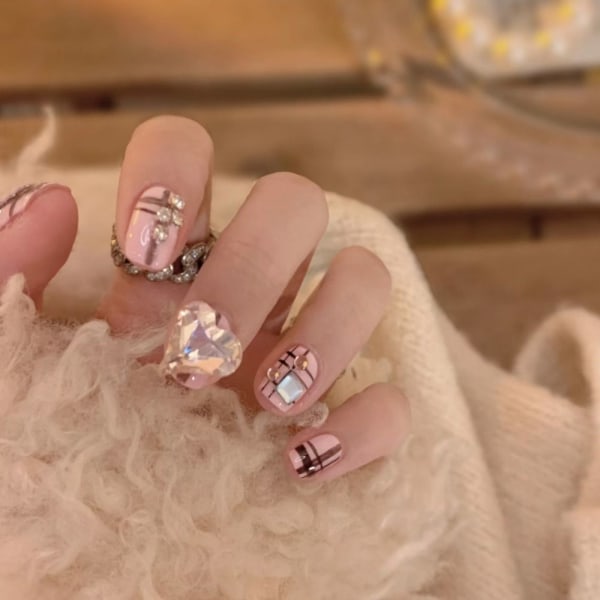 24stk False Nails Short Square WM-21 WM-21 WM-21
