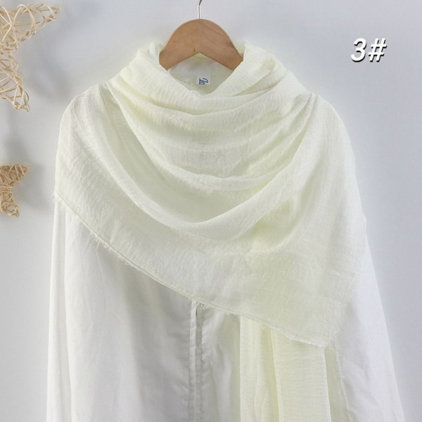 Crinkle Scarf Vanlig Hijab SVART Black