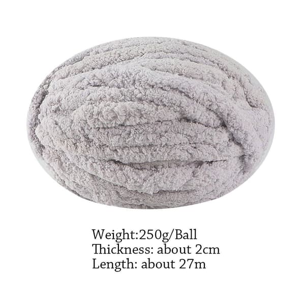 250g/Kuglehæklet garn Garn Kugle GRÅ Grey