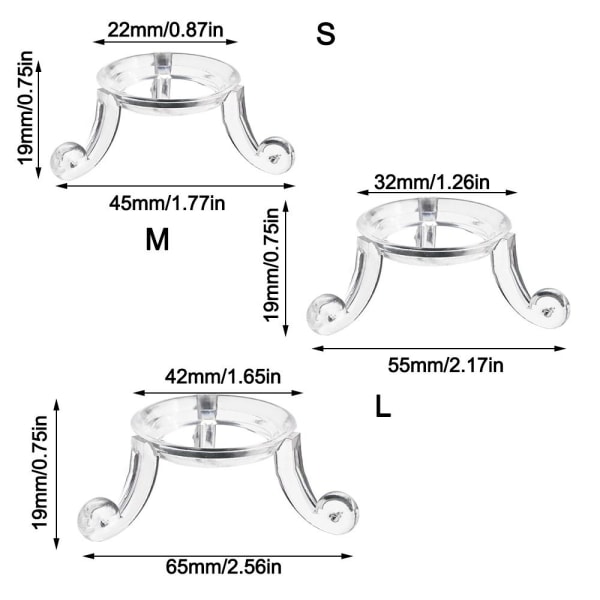 Holder for krystallkule med glasskule M M