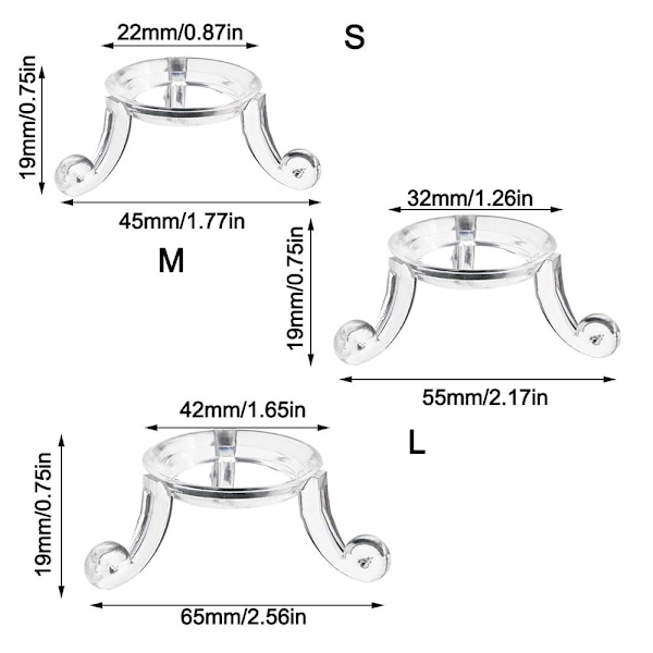 Krystalkuglebase glaskugleholder M M