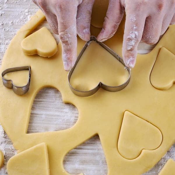 10 stk Rustfrit Stål Kikseform Rustfrit Stål Love Cookie 5 pcs