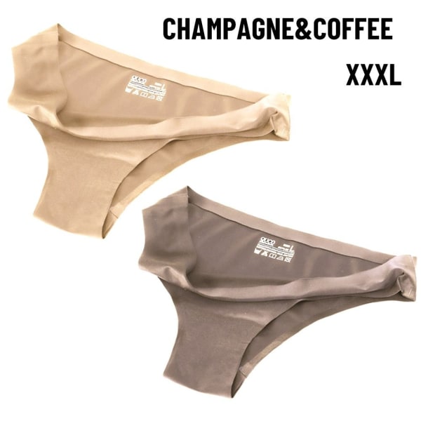 Naisten Alushousut Silkki Alusvaatteet CHAMPAGNE&COFFEE XXXL champagne&coffee XXXL