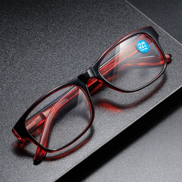 Anti-blåt lys læsebriller Runde briller RØD STYRKE Red Strength 400
