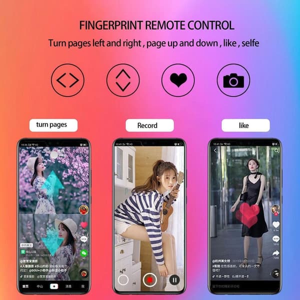 Bluetooth-fjernkontroll Ringfjernkontroll HVIT White