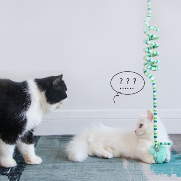 2 Stk Scratch Tau Cat Stick Interactive Cat Hanging Toy RØD Red