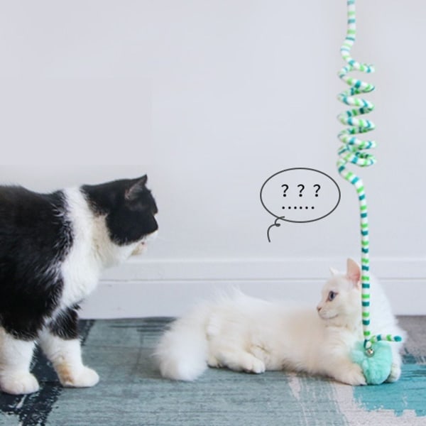 2st Scratch Rep Cat Stick Interactive Cat Hängande leksak ORANGE Orange