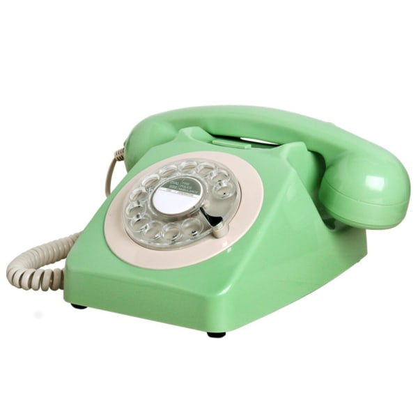 Vintage Rotary Dial Phone Retro stil fasttelefon GRÅ Grey