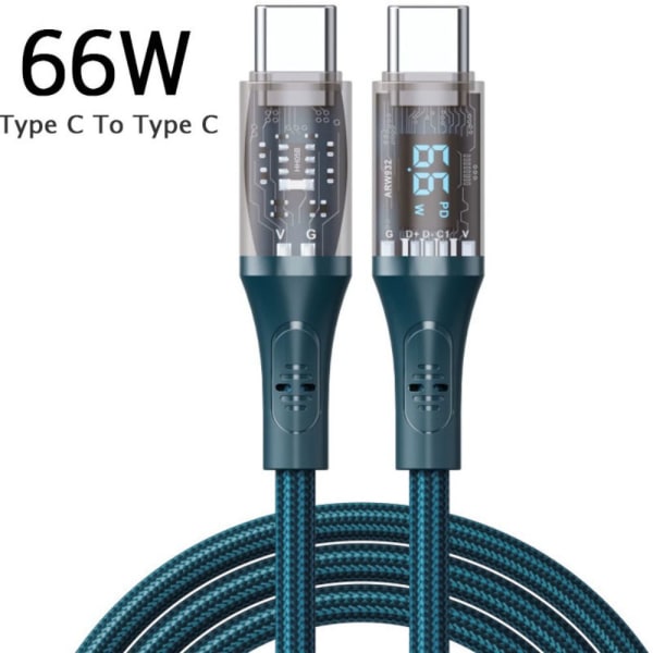 Ladekabel Datakabel GRØN USB TIL TYPE C USB TIL TYPE C Green USB to Type C-USB to Type C
