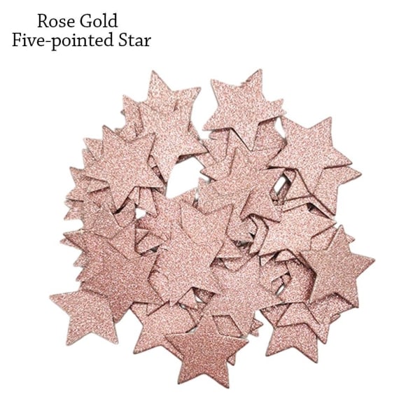 200 kpl Paper Confetti Paperijätteet KULLAINEN VIISIPOIKKAINEN TÄHTI Gold Five-pointed Star-Five-pointed Star