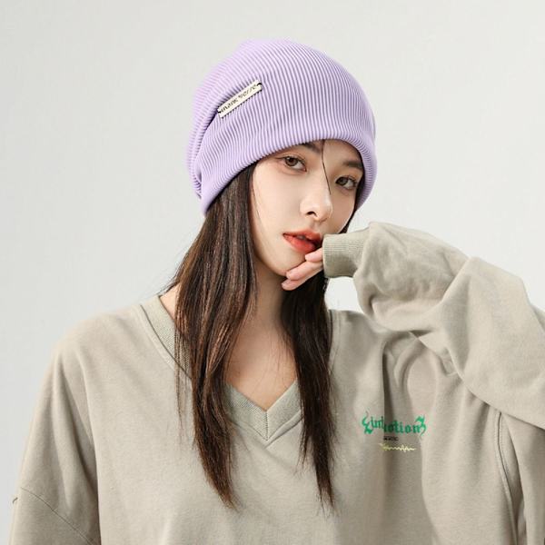 Strikkede Beanies Beanie Caps til kvinder BEIGE beige