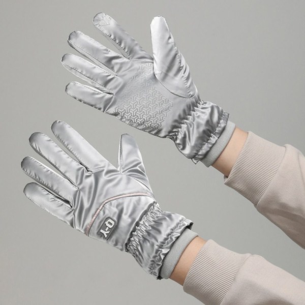 Lämpimät naisten hiihtohanskat Full Finger Gloves GRAY grey