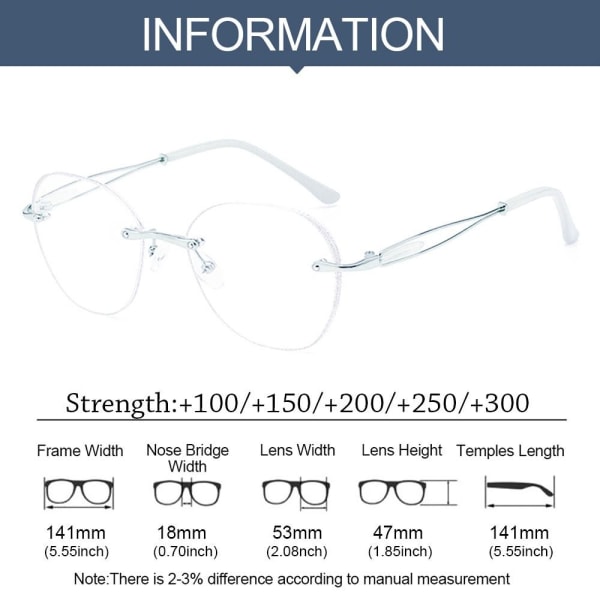 Anti-Blue Light Glasögon Glasögon WHITE STRENGTH 100 White Strength 100